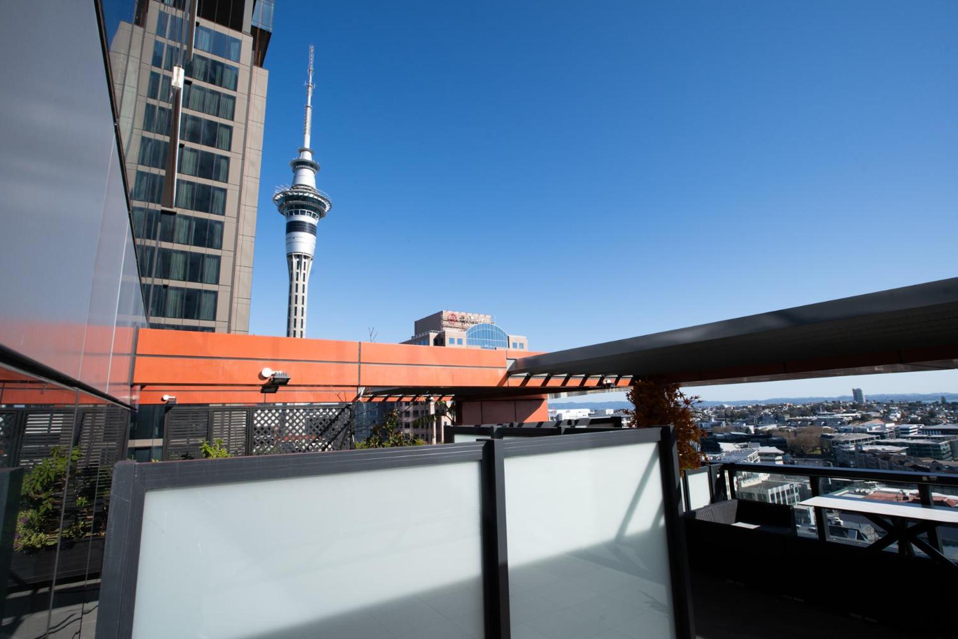 天空城景 海景 私人大阳台公寓 Auckland Esterno foto